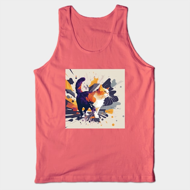 Graffiti Cat Tank Top by Star Scrunch